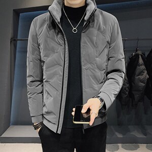 XZ507 2186 P165 冬季男士中青年毛领羽绒服保暖外套羽绒衣外衣潮图片