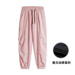 新复合面料夏季港风冰丝裤设计小众百搭冰丝防水休闲裤K5000 P40图片