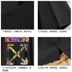 Q11169-P30春夏季七分袖t恤男大码五分袖男短袖中袖砖墙挂拍，男装T恤，电商A040A