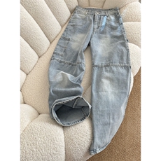 【高质量档口现货特批45元】男女秋冬宽松牛仔裤610A-KP1136，男装牛仔裤，星座610A
