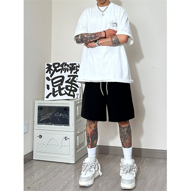 2025夏季新款 潮流男士宽松大码五分裤舒服登山布男中裤DK16 P30图片