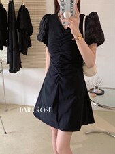 怒推新款！法式简约公主系列蕾丝袖拼接连衣裙！质感好！ML，女装连衣裙，DARA ROSE