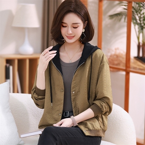 连帽棒球服女秋冬装新款韩版宽松显瘦休闲百搭大码假两件卫衣图片