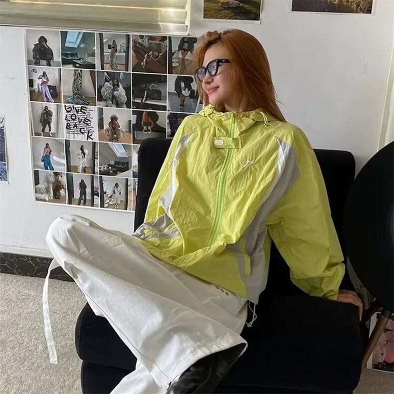 网图有货夏季拼接刺绣连帽防晒衣轻薄透气户外夹克男女A695-P38，男装夹克，星座1505