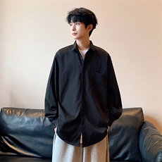 衬衫男女长袖港风潮流宽松百搭文艺2025春季ins外套CY1012-P34，男装衬衫，星座412-3