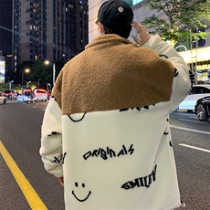 新款冬款加绒加厚棉衣羊羔绒棉服外套青少年保暖港风男装MY106P95，男装棉衣，电商A086