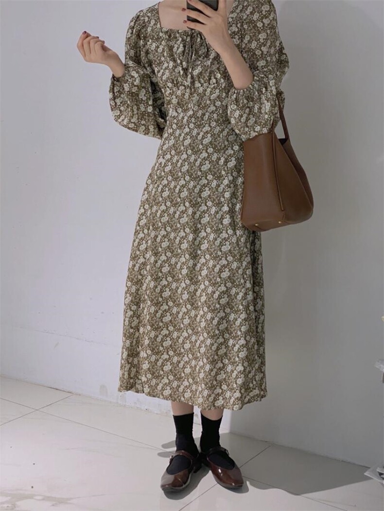 打底碎花裙，其它，驿谷