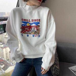 大猩猩飞机款圆领卫衣，女装卫衣/绒衫，简单小珍