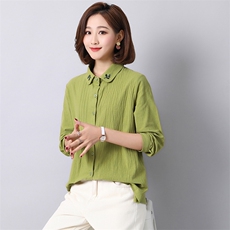 韩版时尚百搭长袖白色衬衫女2025秋新款宽松显瘦打底上衣衬衣潮，女装衬衫，风姿绰
