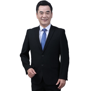 长期款！332/P205老人三粒扣西服套装休闲商务中年男大码正装西装图片