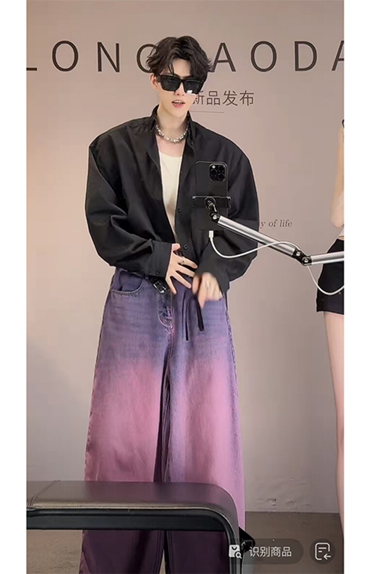 早秋短款潮流百搭休闲小众设计衬衫短外套男CS899-P72(网图参考）,男装衬衫,电商B267