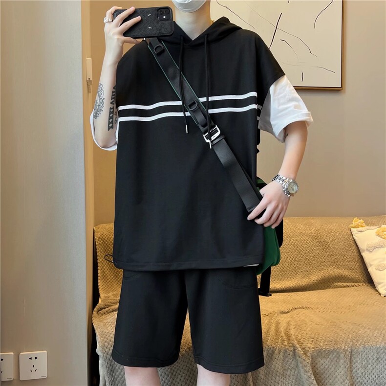 2023男潮流休闲运动套装U32P38图片