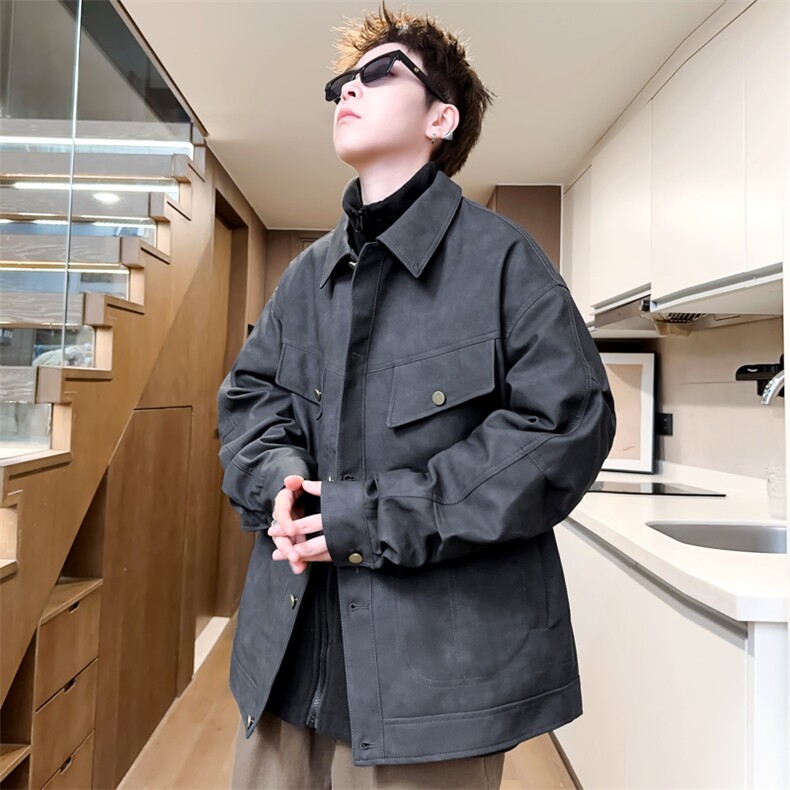 三合一加绒加厚皮棉衣男冬季翻领棉服扣子棉袄A266-PYT0091-P135图片