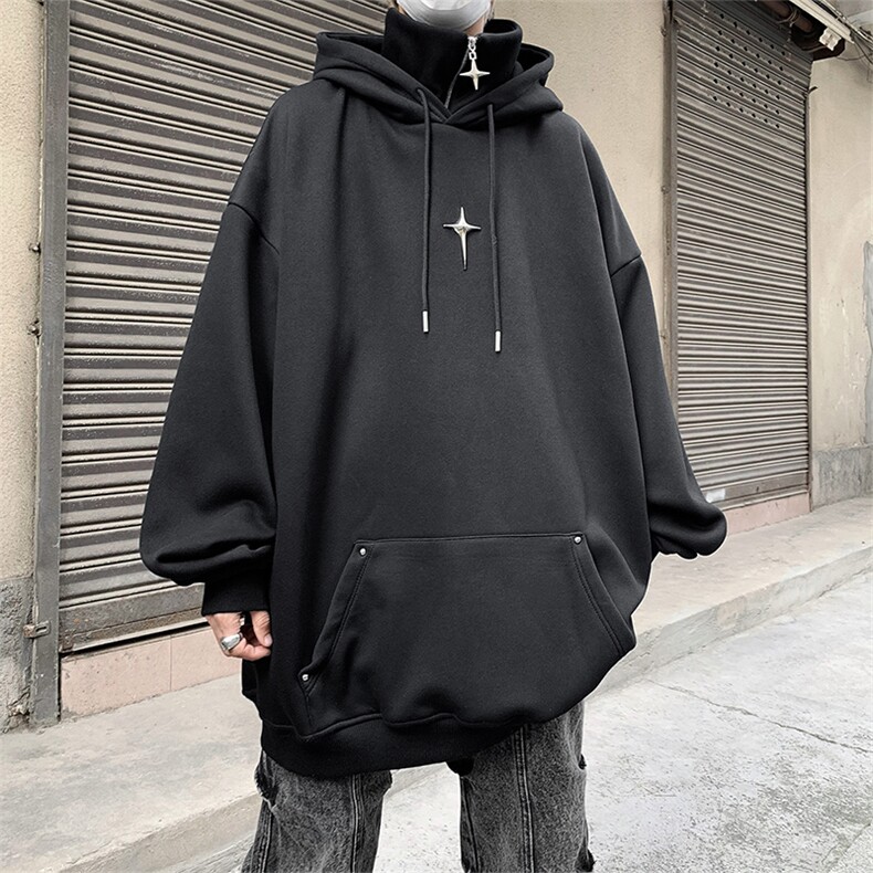 男女款纯色纯棉休闲连帽卫衣长袖时尚百搭MY0766-P50,男装卫衣,星座308B-2