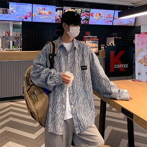 长袖衬衫男港风日系外套C82P34图片