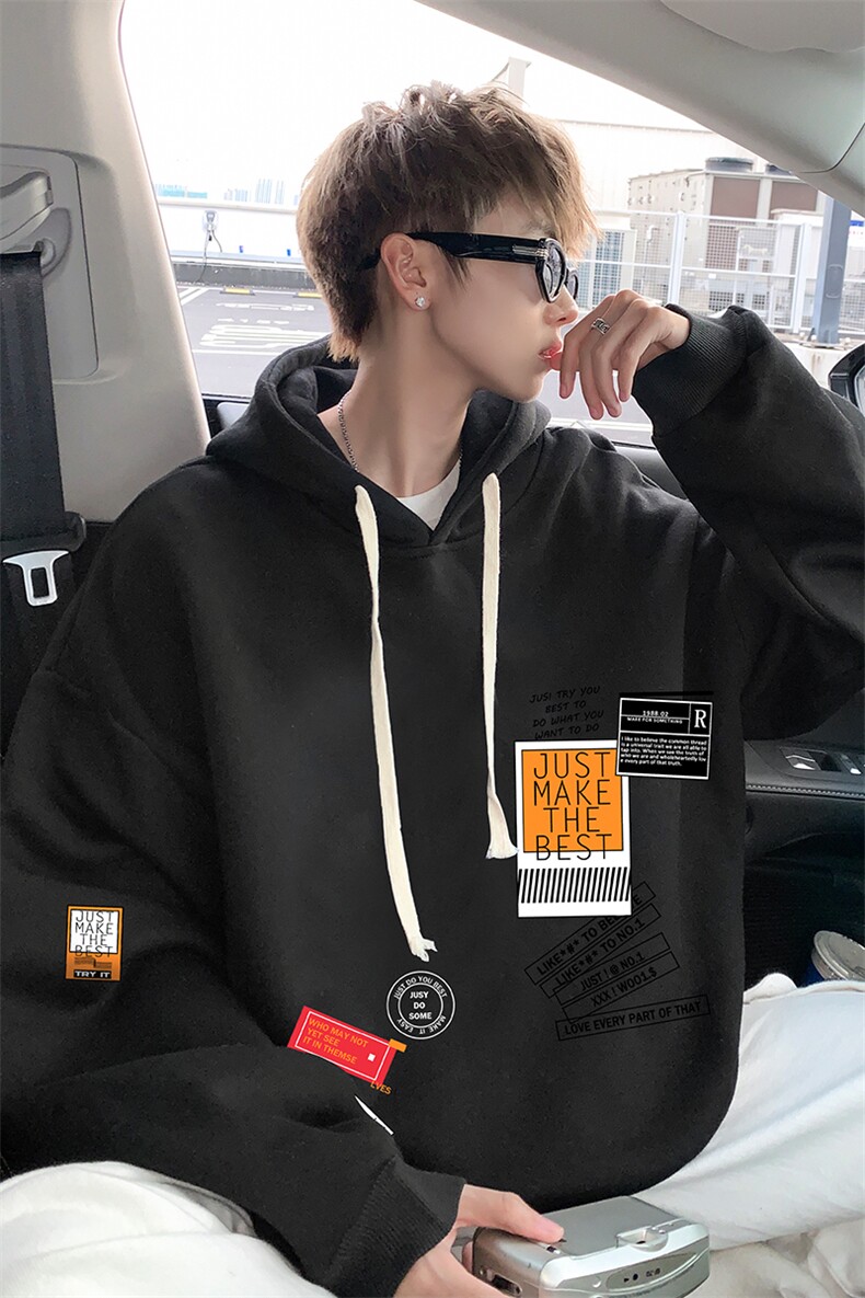 8XL连帽卫衣男大码胖子帽衫大号运动服WY2121-P35加绒款-P40,男装卫衣,电商A040