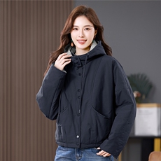 叶笙衣82597带帽休闲棉衣，女装棉衣/棉服，叶笙衣