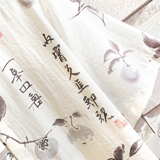 新中式短袖衬衫男士夏季薄款宽松风盘扣印花衬衣男款7009P40，男装衬衫，电商A056