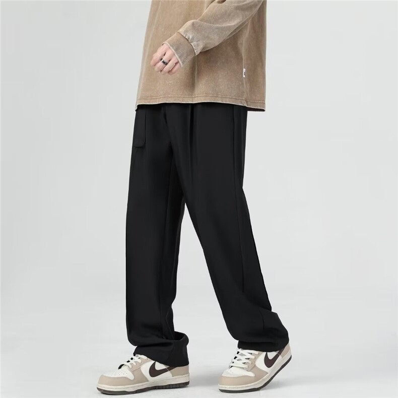 2025秋新款休闲西装裤轻奢垂感宽松直筒阔腿微喇小西裤XK50，男装西服套装，星座1108-1