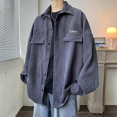 灯芯绒衬衫男士春季2025新款长袖衬衣外套男装日系衣服9025/P45，男装衬衫，星座206（原A221）