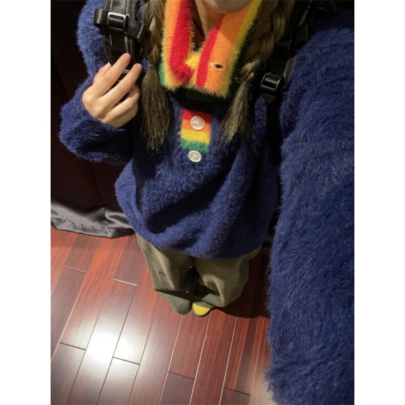 【有货】彩虹高领毛衣男女仿貂毛针织衫外套MY451CC-特P60,男装针织衫/毛衣,星座1007（原301D）