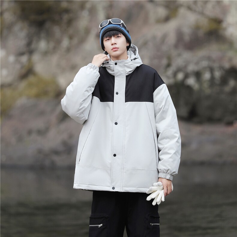 山系户外拼色工装面包服时尚连帽保暖棉衣A247-MY560特批85，男装棉衣，电商A247