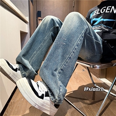 XZ616秋季新款水洗渐变设计感明线牛仔长裤TY1062特P40控78，男装休闲裤，星座512A（原616）