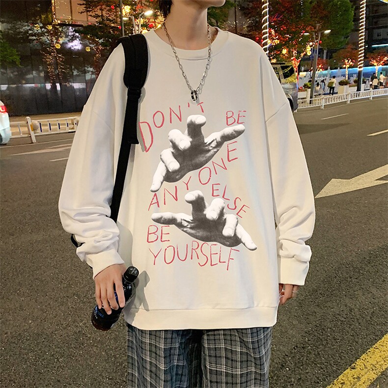 圆领卫衣男超大码胖子肥佬大号长袖t恤S6452-P28,男装卫衣,电商A040