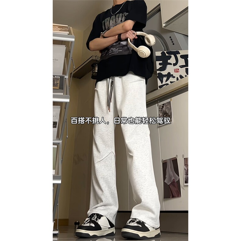 得物品质可二开~改版直筒针织运动卫裤K833特P45控68,男装休闲裤,电商A309