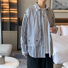 长袖衬衫男港风日系韩版潮流帅气衬衣GC24P38，男装衬衫，星座1116-2