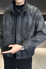 秋季宽松立领皮衣外套男装夹克大货C317-J1118-P155，男装夹克，电商C317