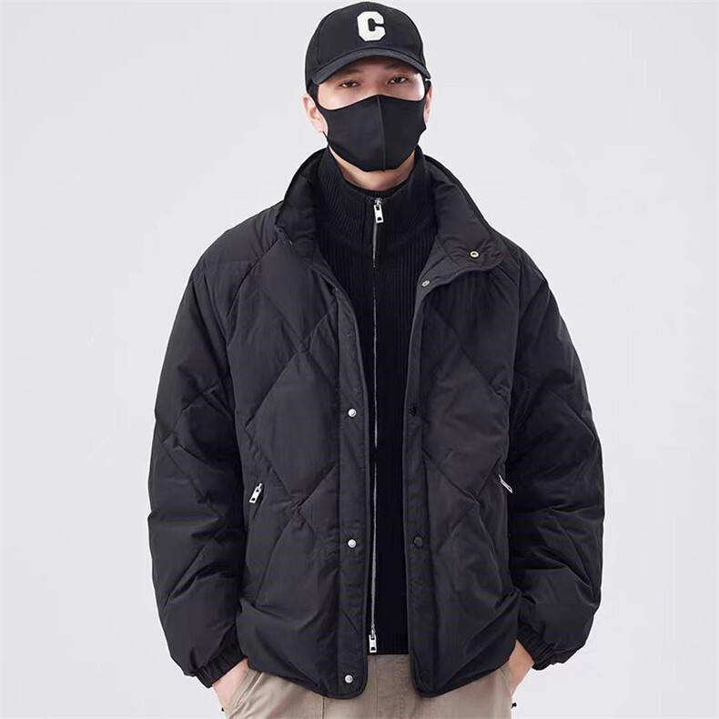 (网图)假两件羽绒服轻薄帅气休闲立领工装羽绒服313B-A5811-P230,男装羽绒服,星座313B