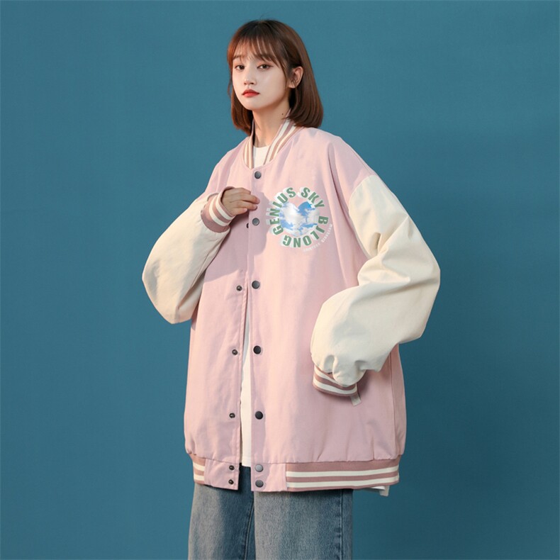 中性风春秋季情侣棒球服男女休闲夹克女时尚外套男BQF296-P50,男装夹克,电商B371