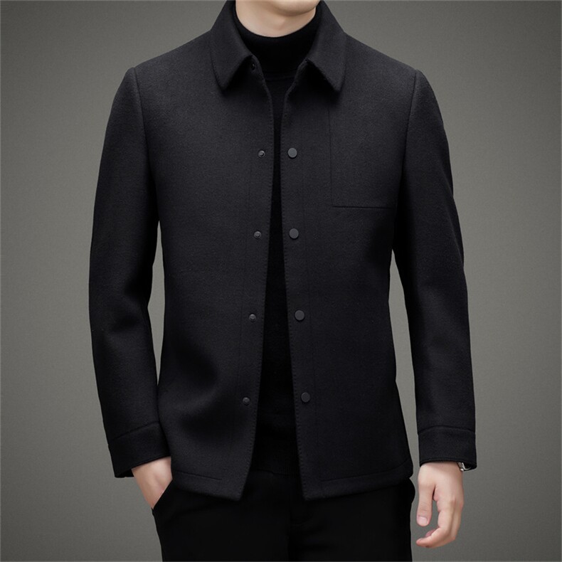 DZ38806钱塘2020-3中年男士冬季厚款商务休闲翻领毛呢夹克P240,男装夹克,钱塘207-3