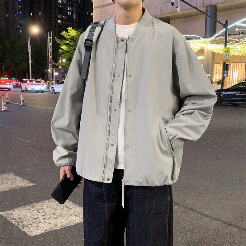 秋季大码外套美式潮牌高级感宽松立领夹克上衣JK02530-P75,男装夹克,星座308B-2