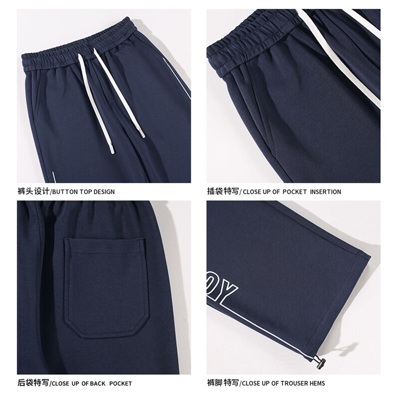 2025春季新款白底大码日系华棉印花卫裤M-5XHK24707-P55,男装休闲裤,电商A022