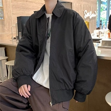 潮男衣柜美式拉链翻领教练飞行夹克男棒球服休闲棉服外套MC421，男装夹克，星座1116A-1（原606A）