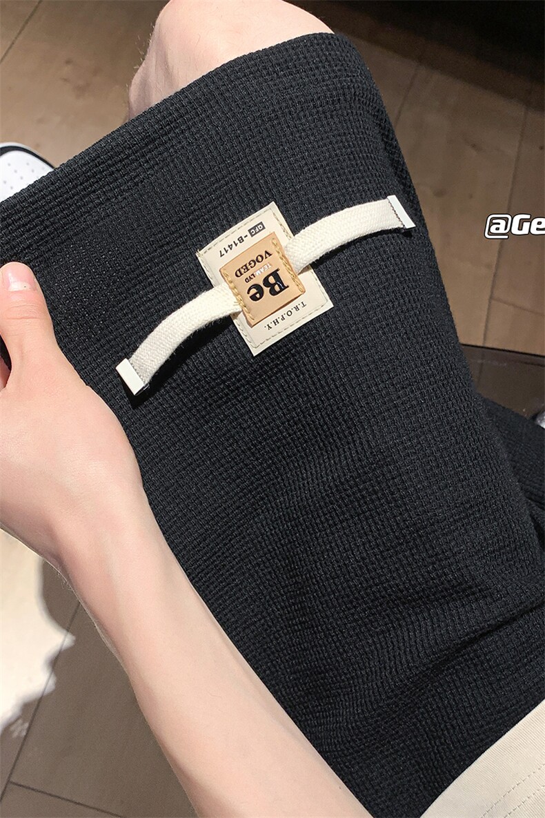 8XL-M华夫格纹理篮球短裤男休闲大码松紧系绳五分裤DK1508P40控58,男装休闲裤,电商D206-1