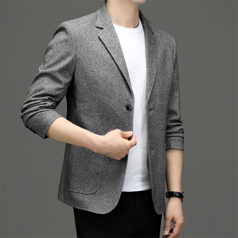 2024新款春秋季偏厚休闲西服男韩版商务休闲防晒小西服帅气潮流,男装西服,钱塘6003（原4033）