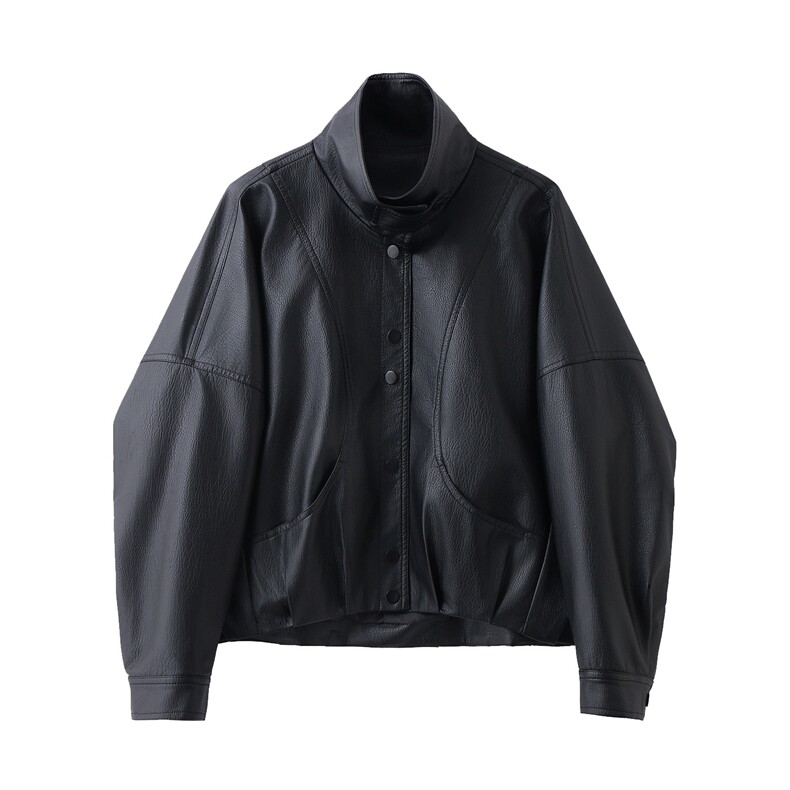 已出货春装新品美拉德皮衣外套女短款韩版宽松休闲百搭机车服潮,女装皮衣,吾爱衣