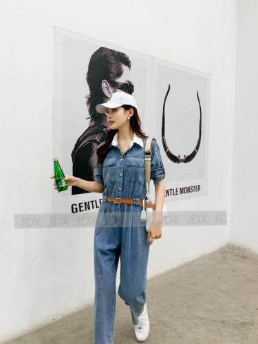 排单款夏季新款爆版白领可拆卸连体裤，女装连体裤，金地雪