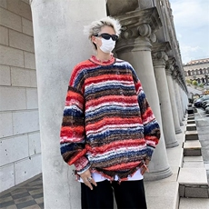 美式圆领毛衣男慵懒风休闲针织衫M70P58，男装针织衫/毛衣，星座1116-2