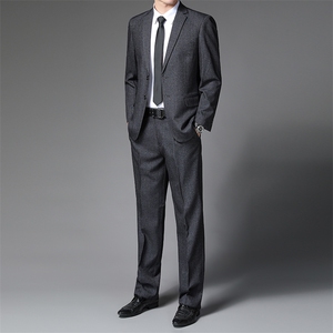 中年男士外套装小西服薄休闲西装秋装便西2023新款春秋季上衣图片
