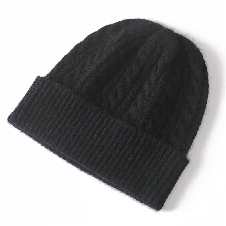 秋冬保暖扭花帽35%简约时尚,饰品帽子,天宇悦翔羊绒