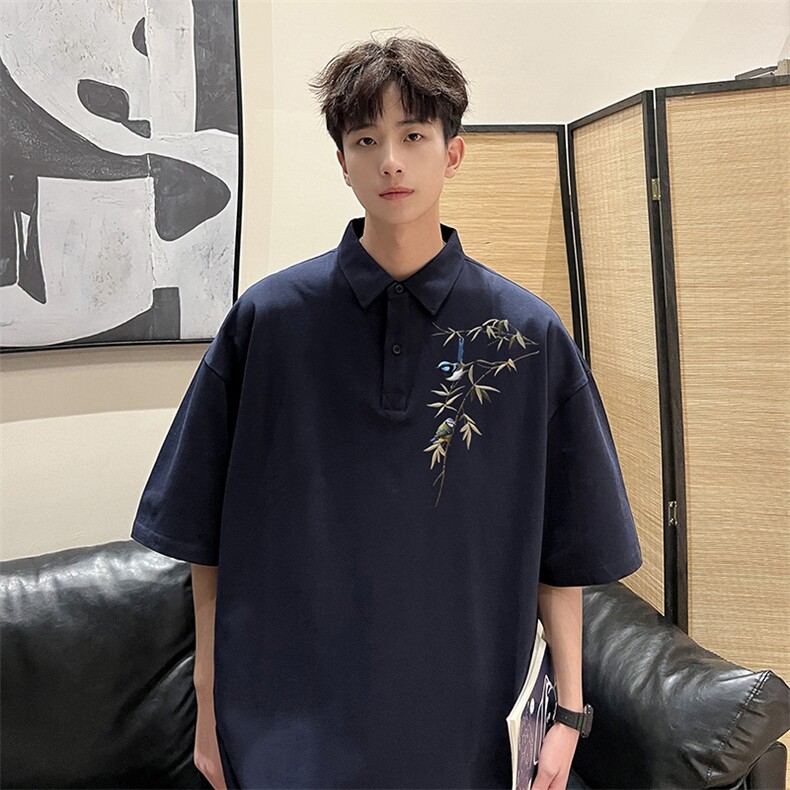 支持得物品质配合二开珠地网眼透气宽松短袖T恤翻领POLO衫PL102,男装T恤,电商A486