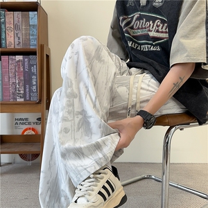抖音品质夏季新款新中式冰丝宽松休闲裤B315-K25688-特p30控58图片
