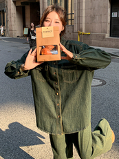 ZB305-款号8835牛仔衬衫套装复古兰批175控238，女装套装/套裙，浙宝305