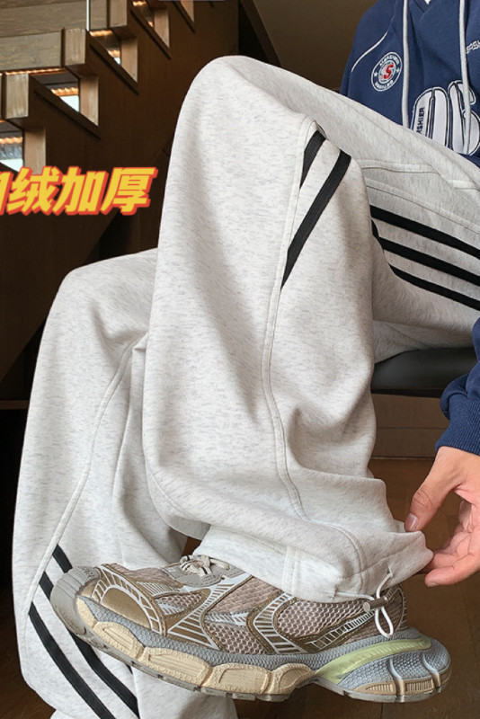 秋冬织带拼接卫裤长裤休闲裤加绒加厚XZ604-K106JR-特P50控88,男装休闲裤,星座604
