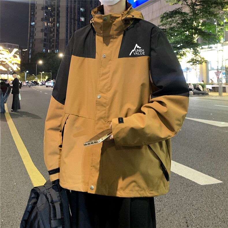 港风新款秋季时尚百搭宽松防水冲锋衣外套TPF69188特批68控108,男装夹克,电商A268A