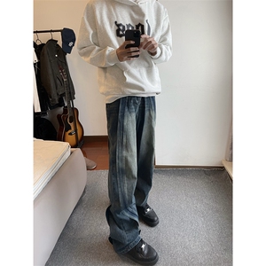 B221 美式ins高街加绒加厚牛仔裤 LK23134-P65 控88图片